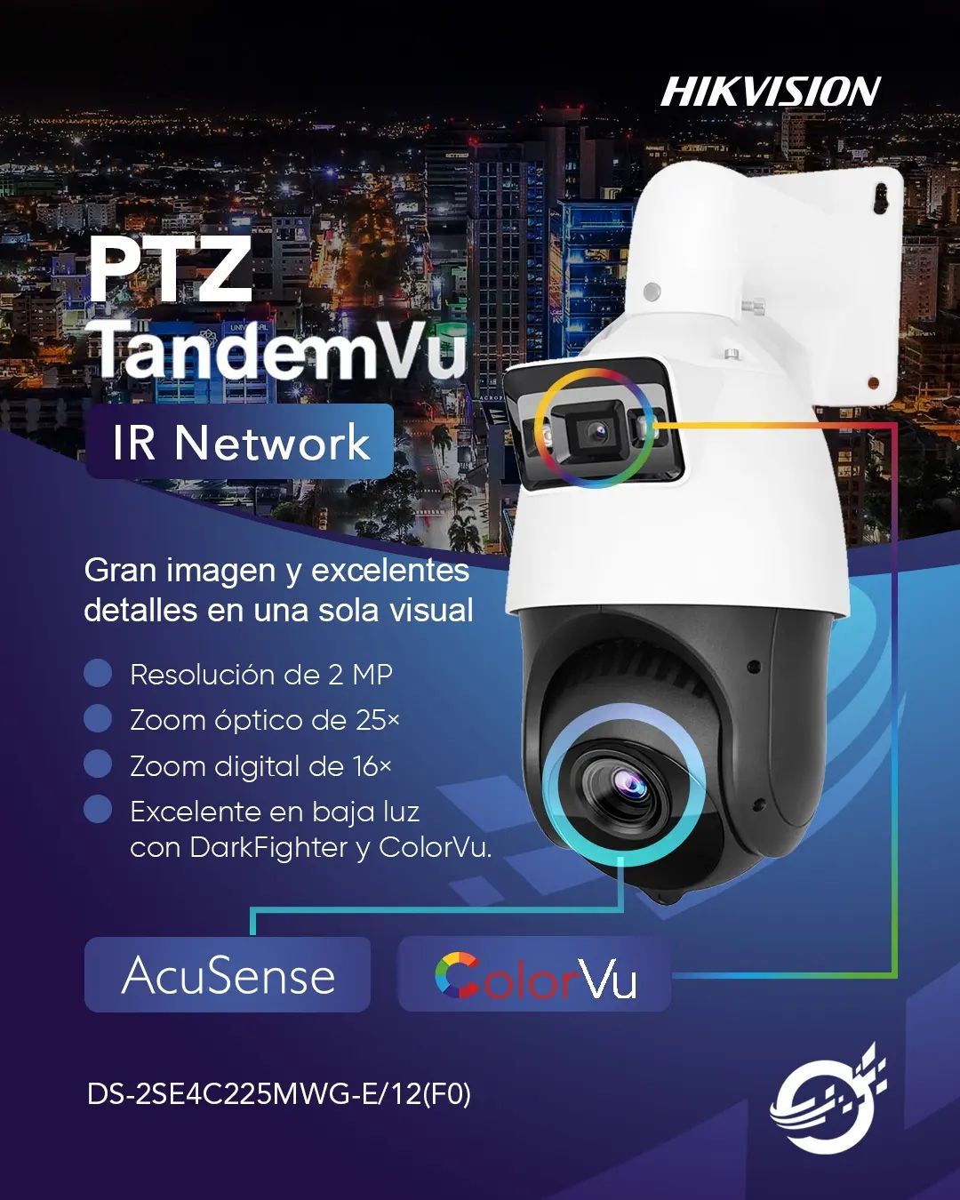 🌟 ¡Explora la innovadora cámara PTZ TandemVu de Hikvision! Con tecnologías a...