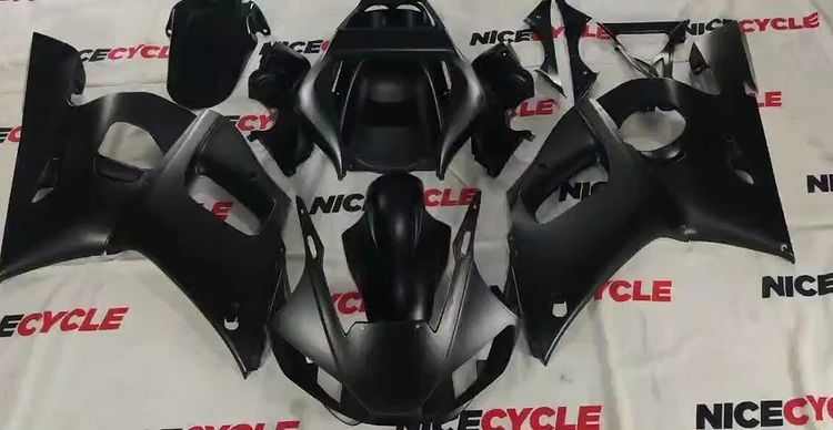 The YZF R6 Matte Black Motorcycle Fairings exude a sleek and stealthy vibe, p...