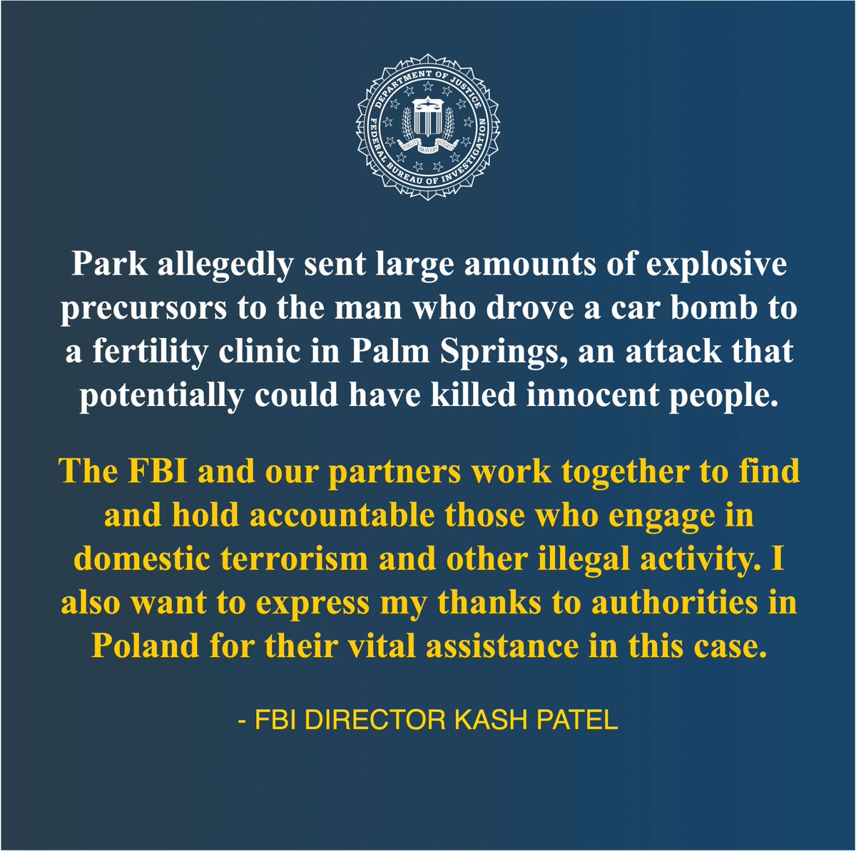 Washington State Man Arrested on Federal Charges Alleging He Provided Material Support to Palm...