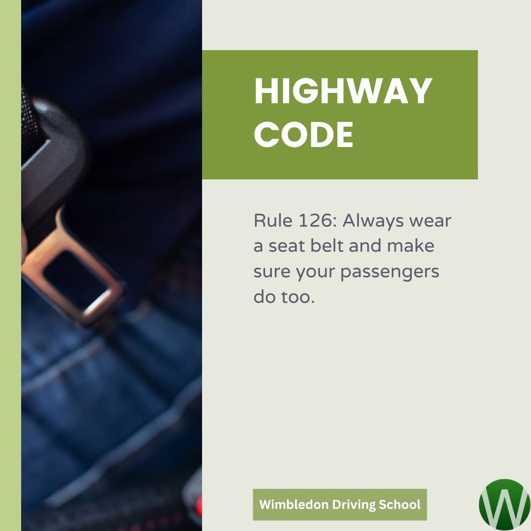 Rule 126 of the Highway Code states that drivers and passengers must wear a s...