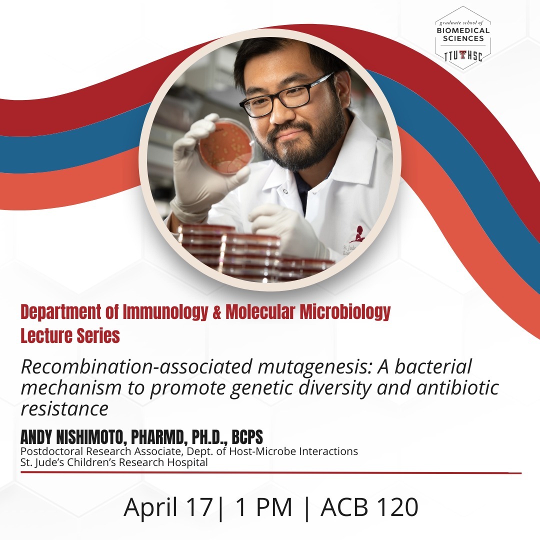 Join us today for a seminar on "Recombination-associated mutagenesis: A bacte...