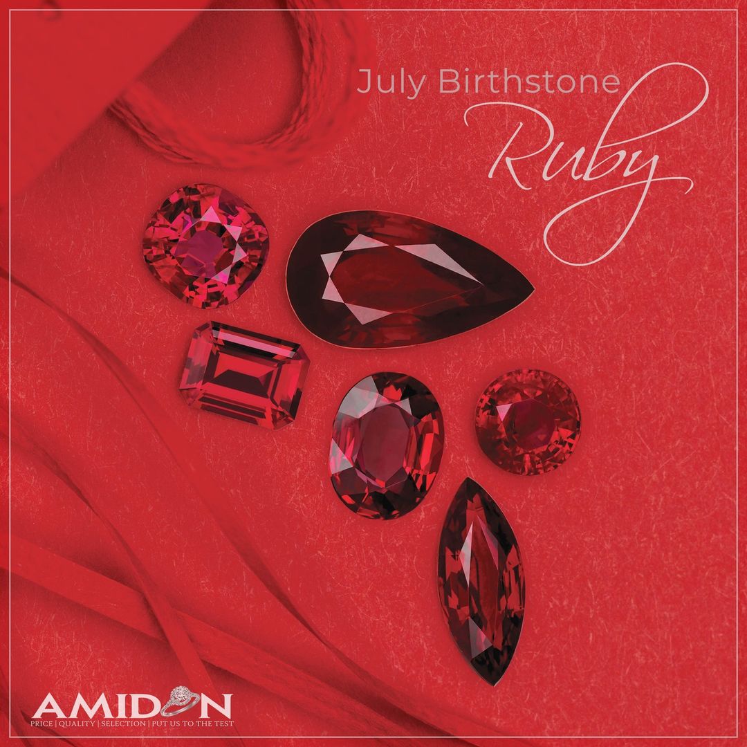 July babies really bring the heat with these fiery rubies, perfect for the su...