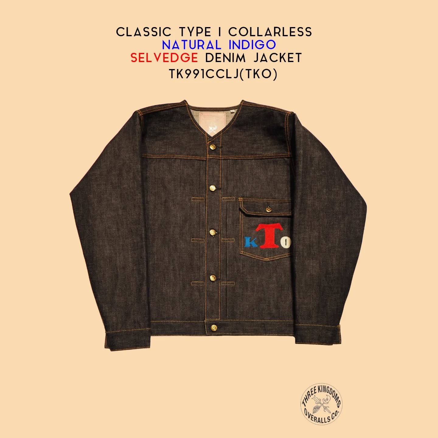 【K96】 THREE KINGDOMS OVERALLS デニムジャケット THREE KINGDOMS OVERALLS